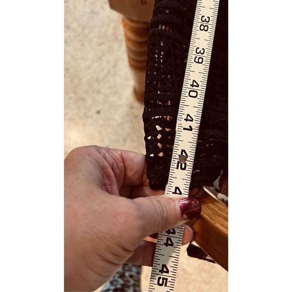 Zara Black Eyelet Dress With Slip Underneath Womens SZ M New - Picture 8 of 10